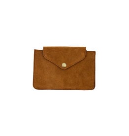 Zusss Portemonnee in suede - cognac