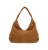 Zusss Handtas in suede - cognac