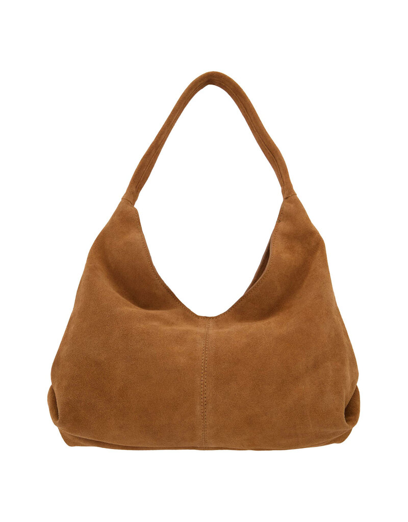 Zusss Handtas in suede - cognac