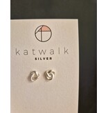 Katwalk Zilver Zilver oorsteker - open knoop