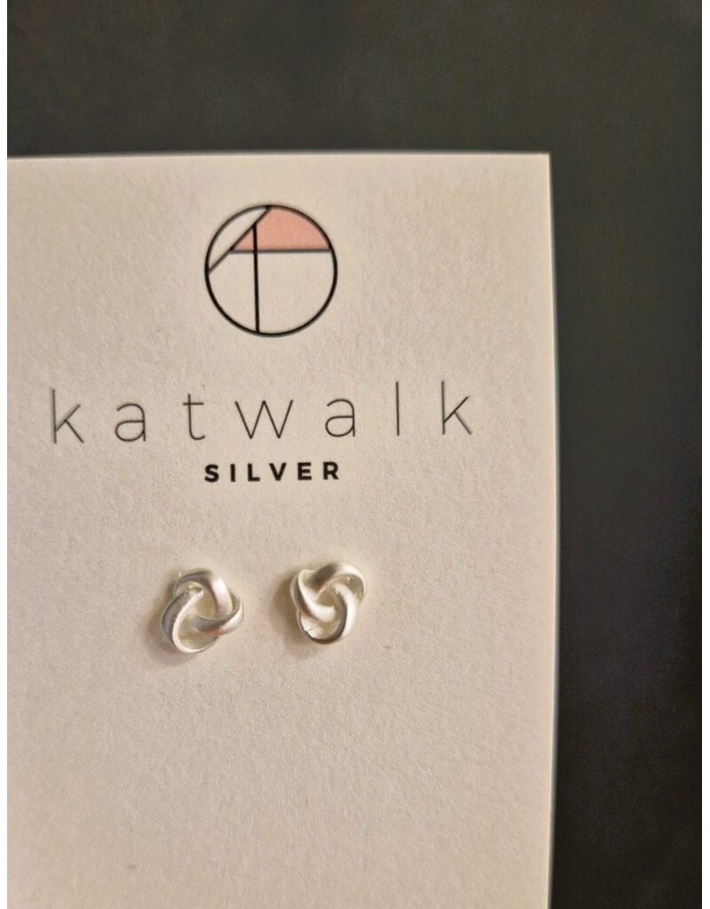 Katwalk Zilver Zilver oorsteker - open knoop