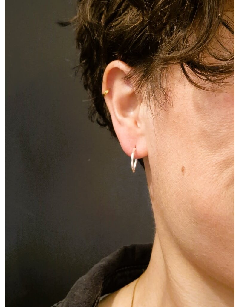 Katwalk Zilver Zilver oorsteker - ringen - fijne golf