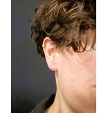 Katwalk Zilver Zilver oorsteker - fijn bloemetje