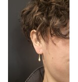 Katwalk Zilver Verguld zilver oorhanger met vergulde drup