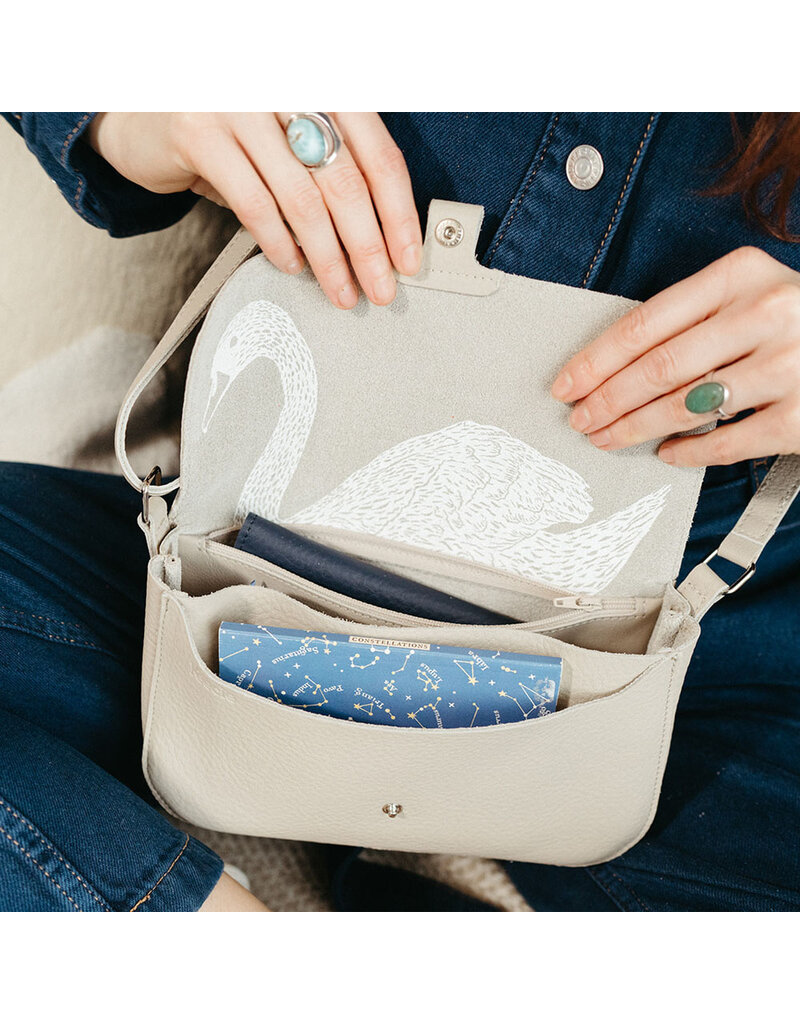 KEECIE Handtas - Wild swan - cement