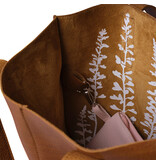 KEECIE Lederen shopper - Swing It - Cognac used look