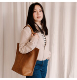 KEECIE Lederen shopper - Swing It - Cognac used look