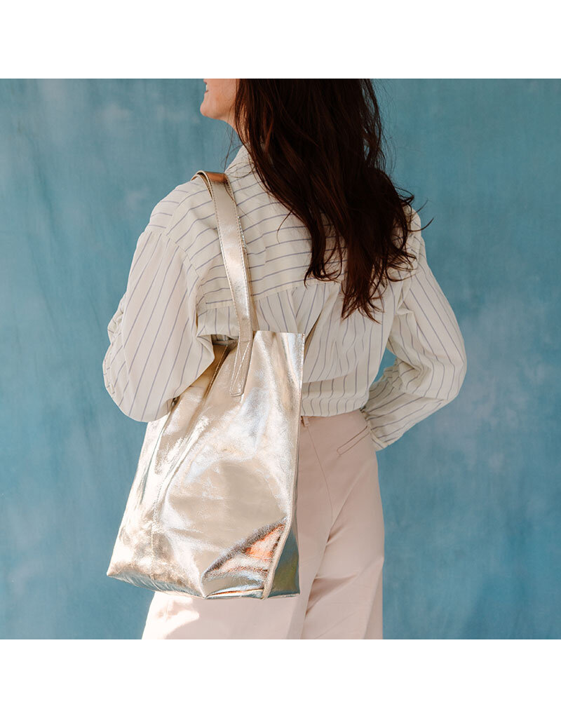 KEECIE Lederen shopper - Swing It - Gold