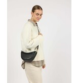 O MY BAG Leo Mini Twisted Handle - Black soft grain leather