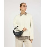 O MY BAG Leo Mini Twisted Handle - Black soft grain leather