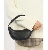 O MY BAG Leo Mini Twisted Handle - Black soft grain leather