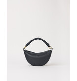 O MY BAG Leo Mini Twisted Handle - Black soft grain leather