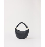 O MY BAG Leo Mini Twisted Handle - Black soft grain leather