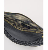 O MY BAG Leo Mini Twisted Handle - Black soft grain leather