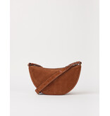 O MY BAG Leo Midi Crossbody Strap Cognac Suède with classic leather