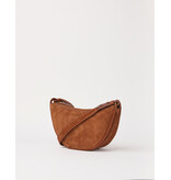 O MY BAG Leo Midi Crossbody Strap Cognac Suède with classic leather