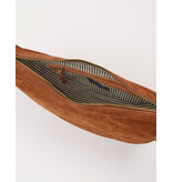 O MY BAG Leo Midi Crossbody Strap Cognac Suède with classic leather