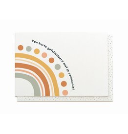 Enfant Terrible Dubbele wenskaart 'Van harte gefeliciteerd met je communie!'