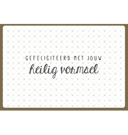 Enfant Terrible Dubbele wenskaart 'Gefeliciteerd met jouw heilig vormsel'