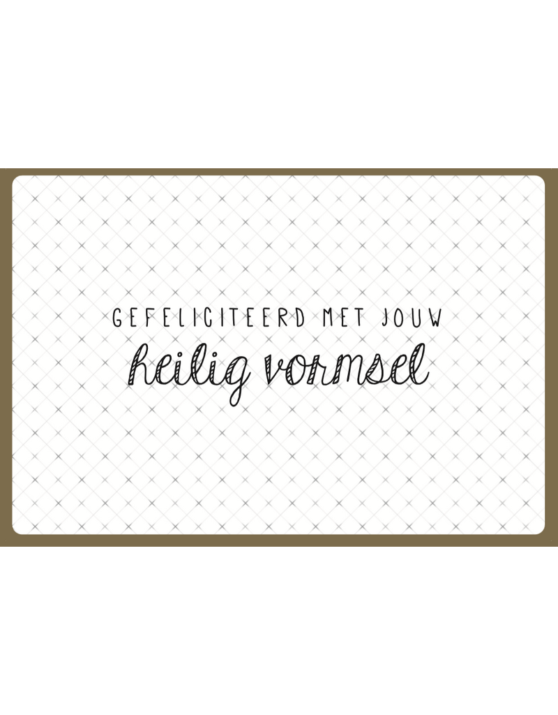 Enfant Terrible Dubbele wenskaart 'Gefeliciteerd met jouw heilig vormsel'