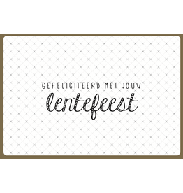 Enfant Terrible Dubbele wenskaart 'Gefeliciteerd met jouw lentefeest'