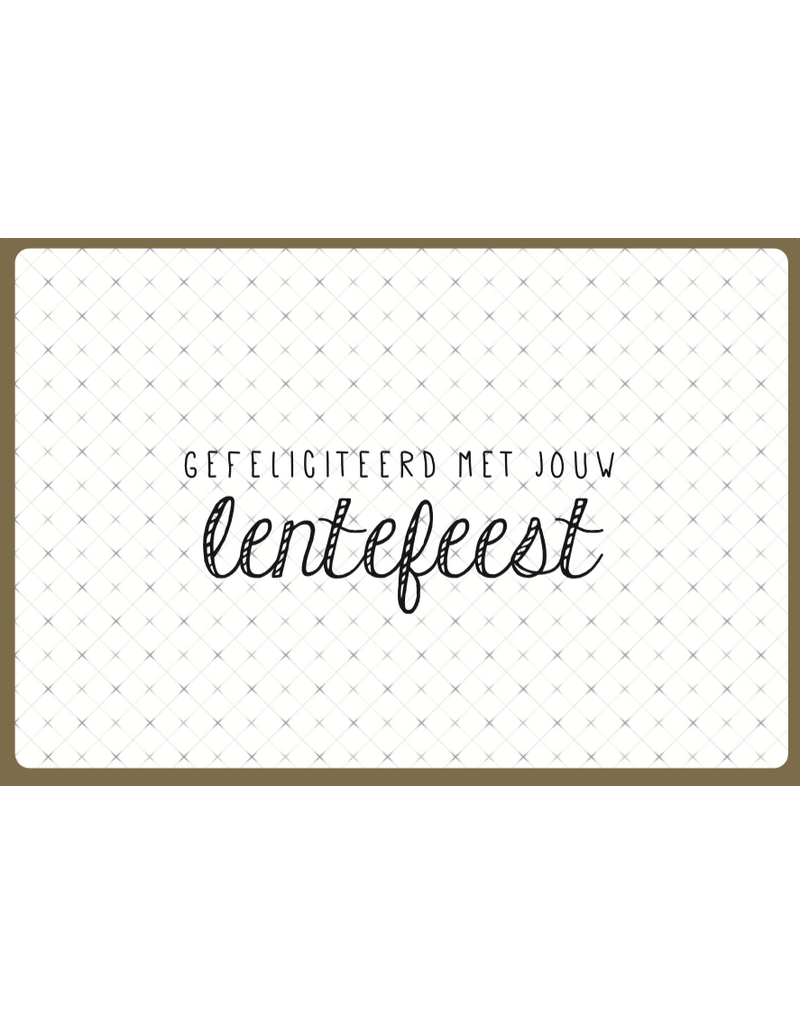 Enfant Terrible Dubbele wenskaart 'Gefeliciteerd met jouw lentefeest'