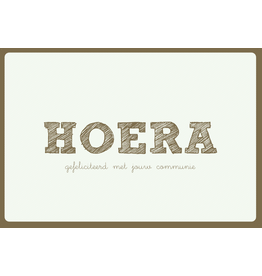 Enfant Terrible Dubbele wenskaart 'Hoera, gefeliciteerd met jouw communie'
