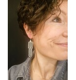 Adelina Oorhanger Rozanne - zwart/wit