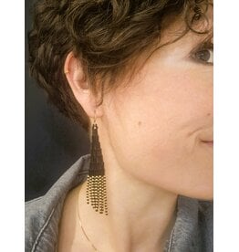 Adelina Oorhanger Erin - goud -zwart