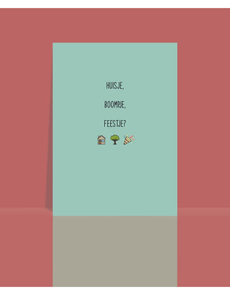 Studio 9 Wenskaart - Huisje, boompje, feestje?