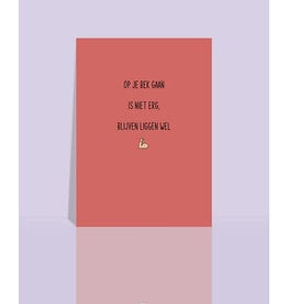 Studio 9 Wenskaart - Op je bek gaan is niet erg, blijven liggen wel