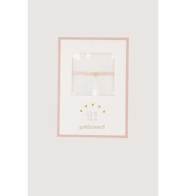 Zusss Armbandje met hartje '21 gefeliciteerd'