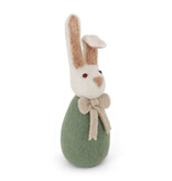 Gry & Sif Konijn in vilt - 'Big Bunny with bow' - Green - 20 x 6 cm