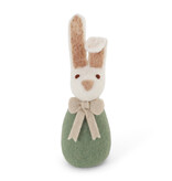 Gry & Sif Konijn in vilt - 'Big Bunny with bow' - Green - 20 x 6 cm