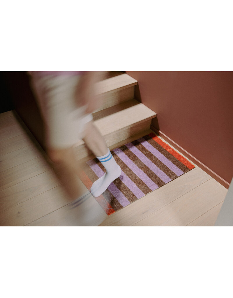Mad about mats Mat 'Dario' - Touch - 50 x 75 cm - striped brown lila