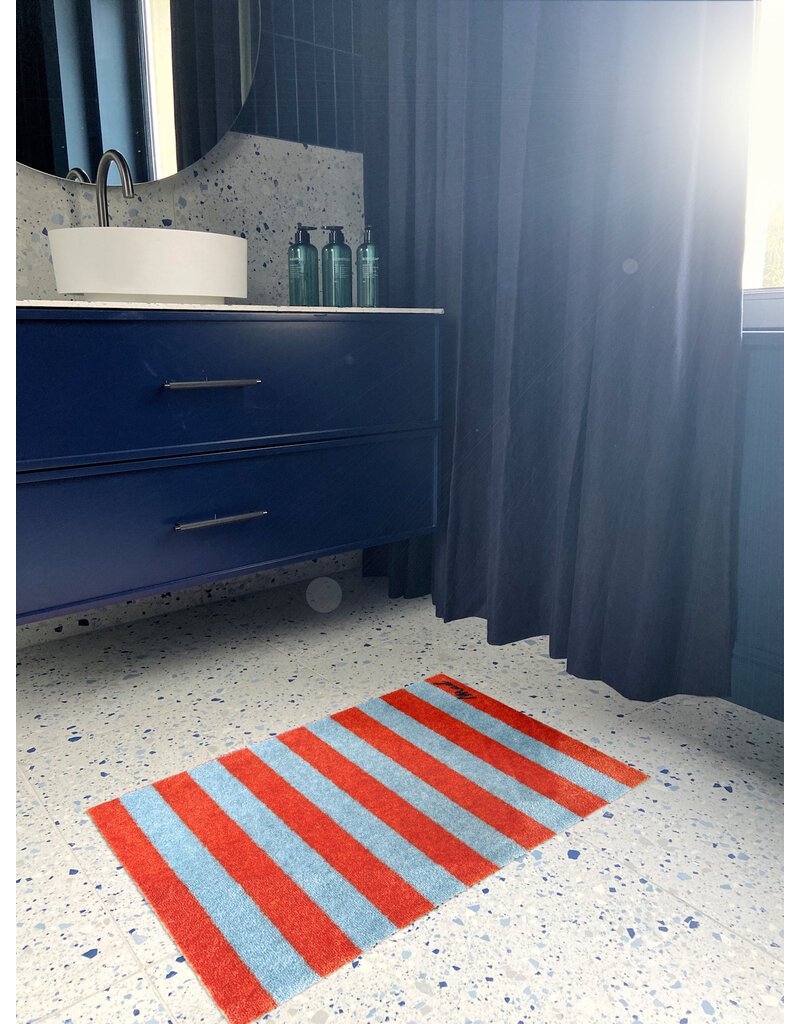 Mad about mats Mat 'Domi' - Touch - 50 x 75 cm - striped red blue