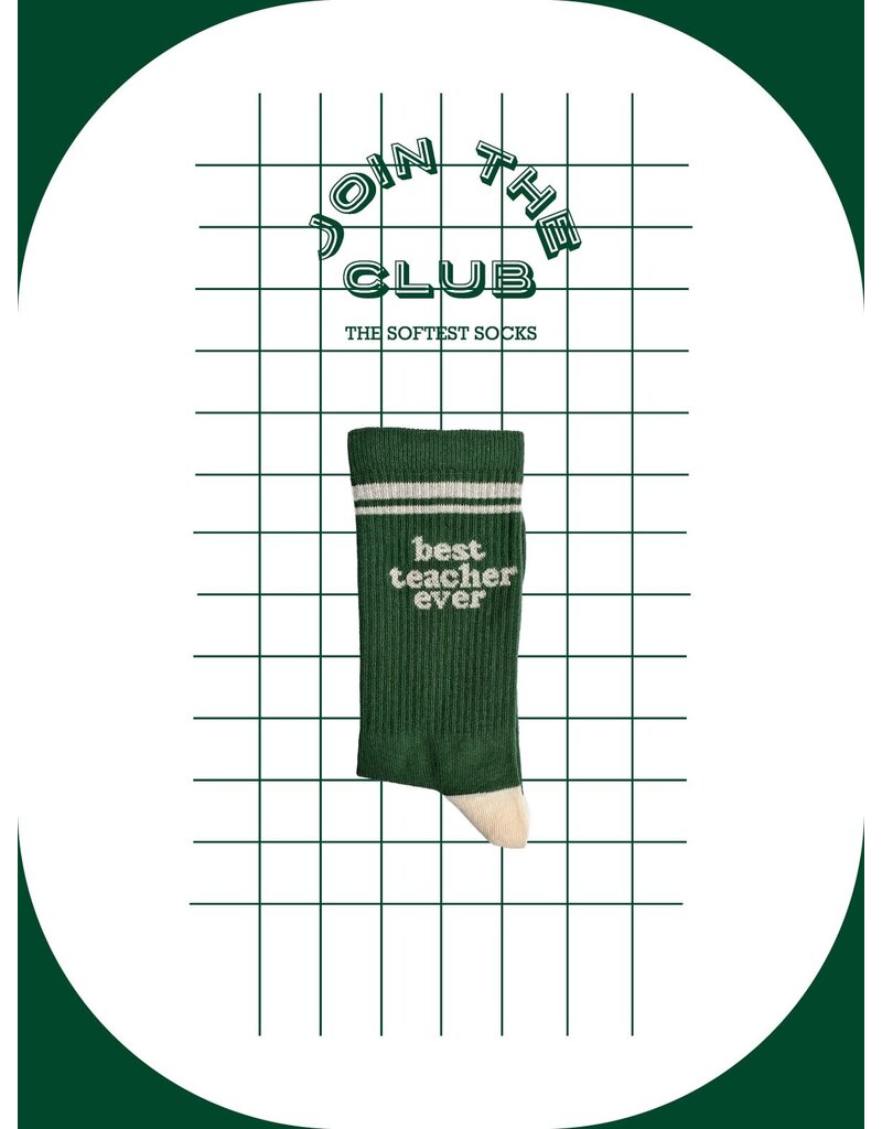 Join The Club Sokken 'Best teacher ever' - maat 42-46