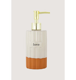 Zusss Zeepdispenser in terracotta 'love'