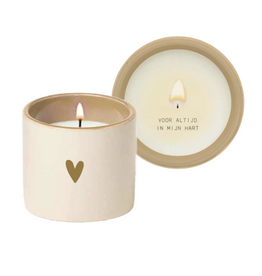 Zusss Geurkaars keramiek 'voor altijd in mijn hart'