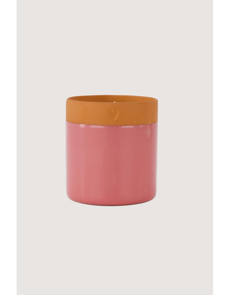 Zusss Geurkaars in terracotta pot -  hartje