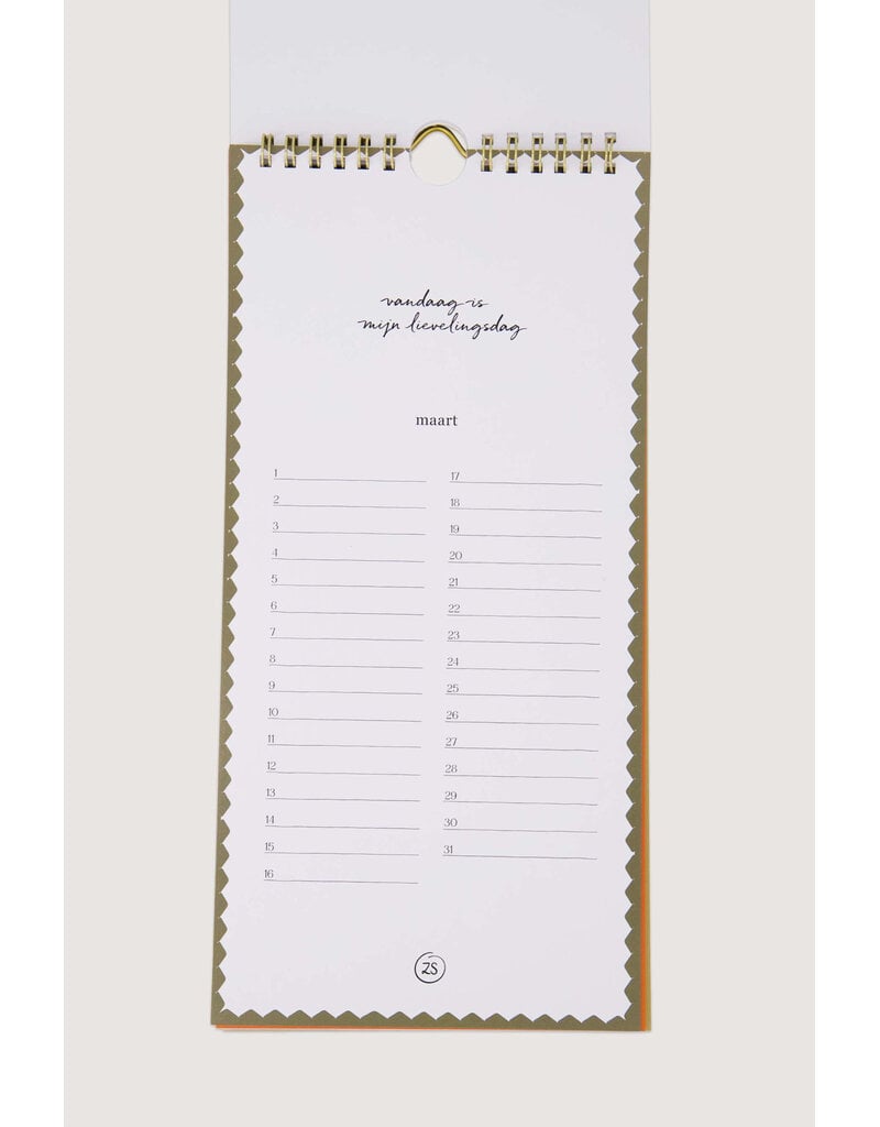 Zusss Verjaardagskalender 'Lievelingsdag'