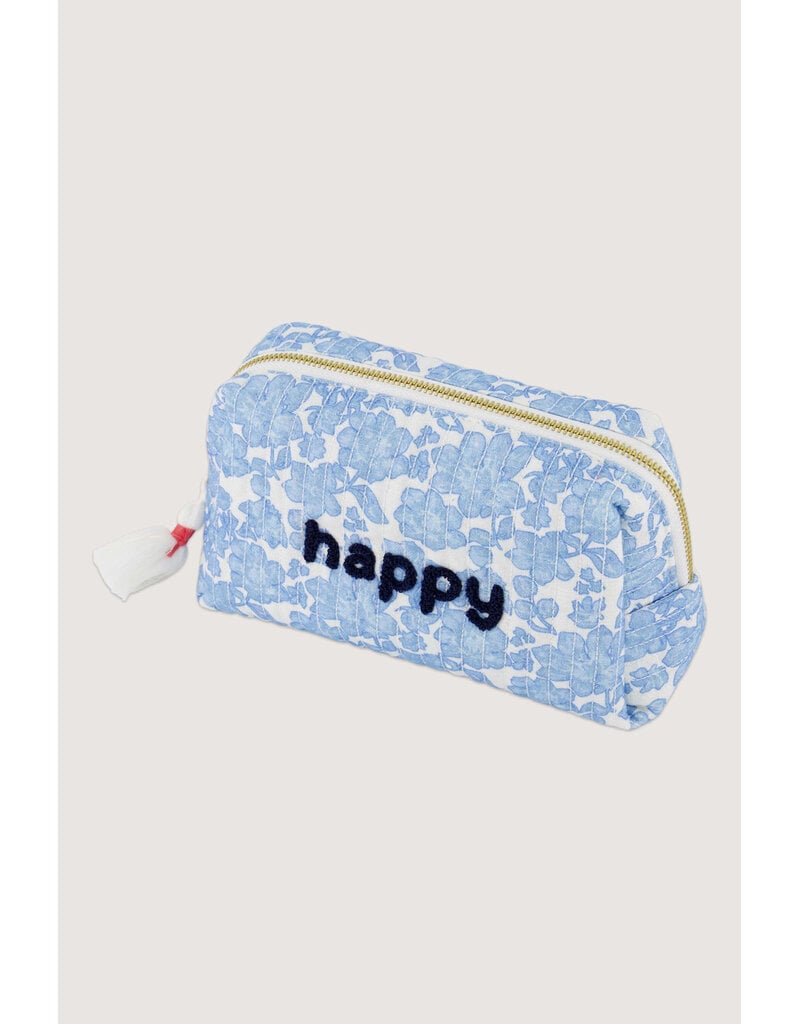 Zusss Toilettas met bloemen 'Happy'