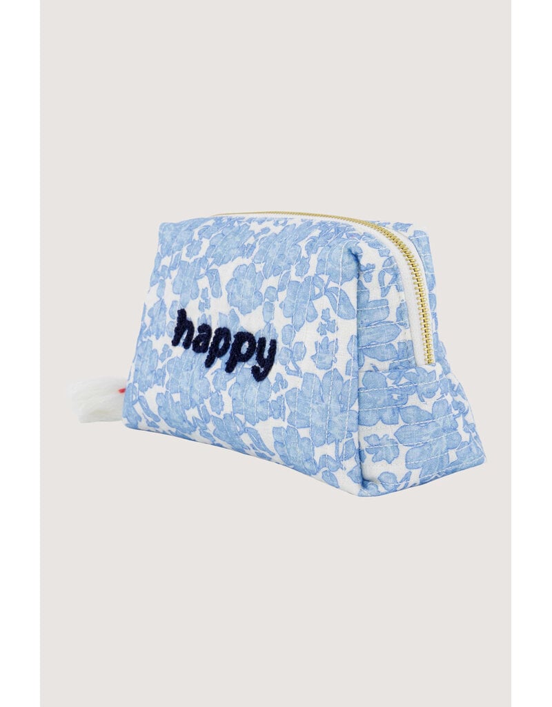 Zusss Toilettas met bloemen 'Happy'