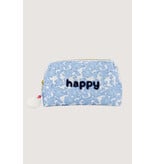Zusss Toilettas met bloemen 'Happy'