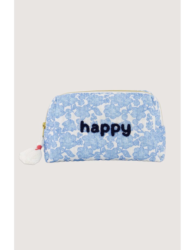 Zusss Toilettas met bloemen 'Happy'