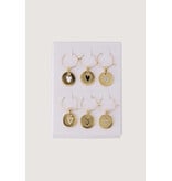 Zusss Set van 6 wijnglas-markers in doosje