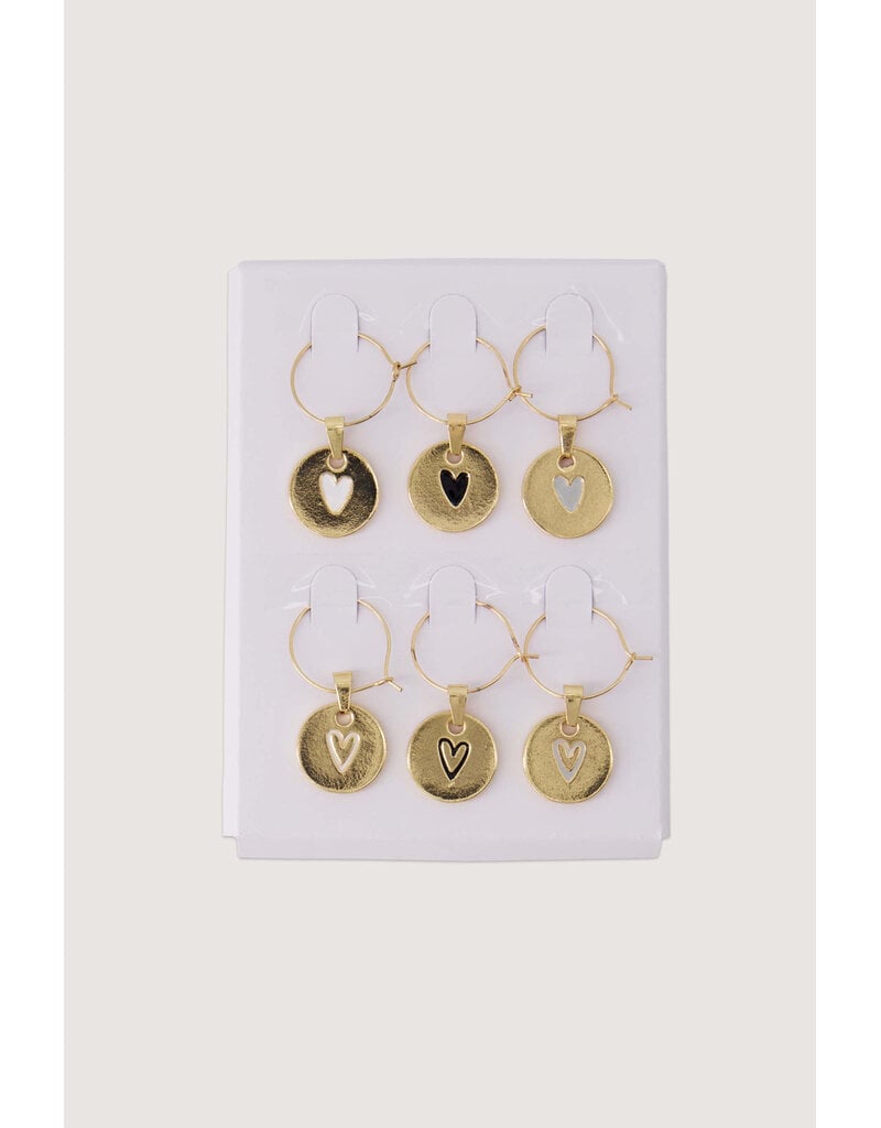 Zusss Set van 6 wijnglas-markers in doosje