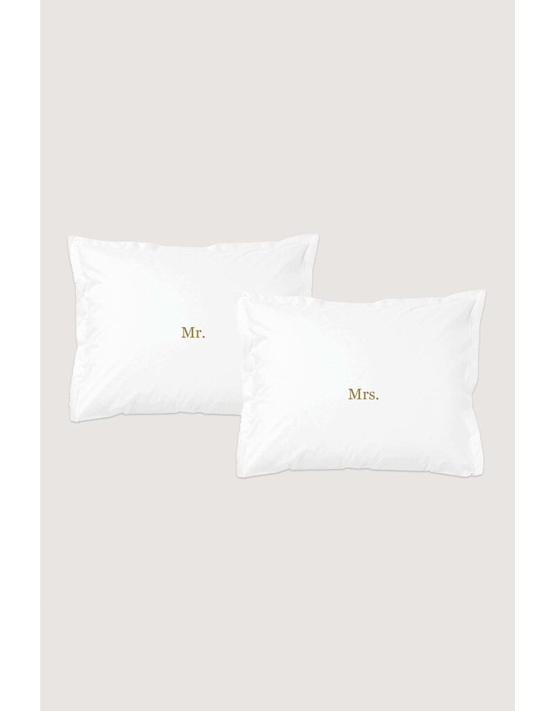 Zusss Set van 2 kussenslopen 'Mr & Mrs'