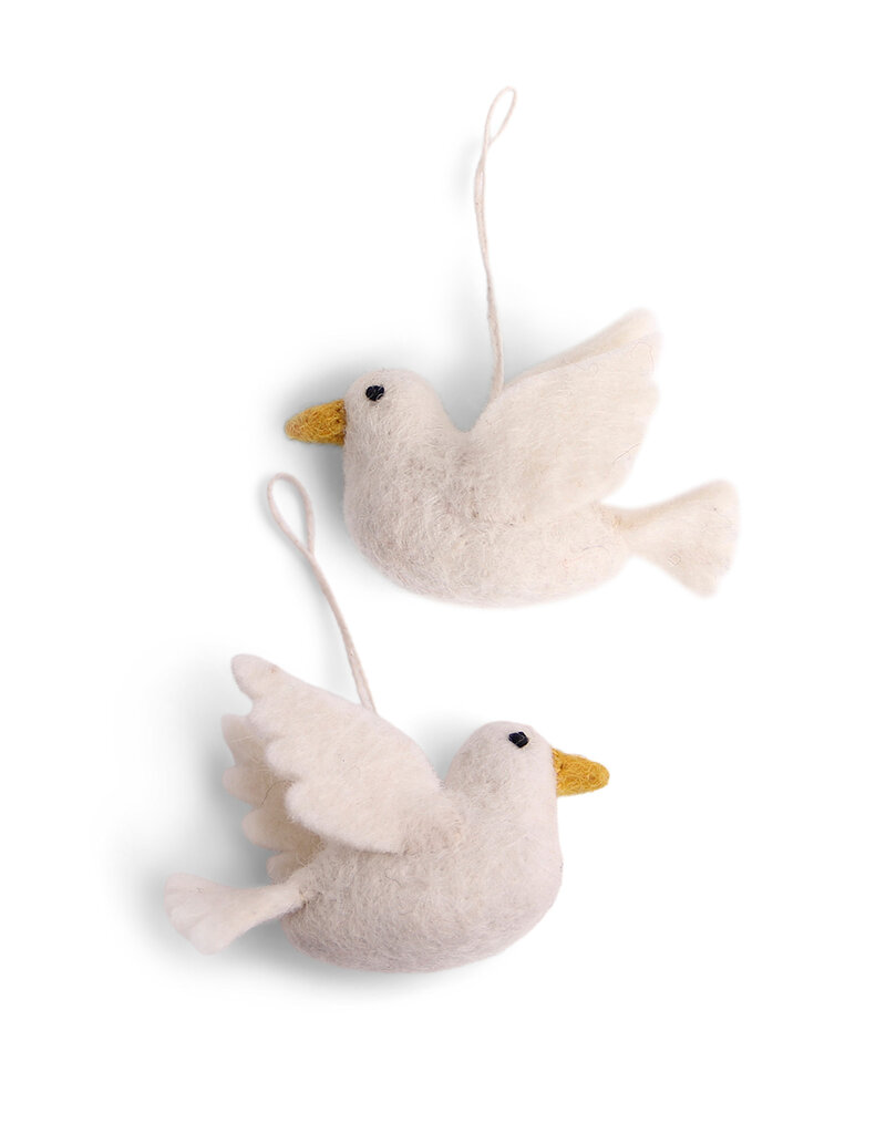 Gry & Sif Set van 2 witte duiven