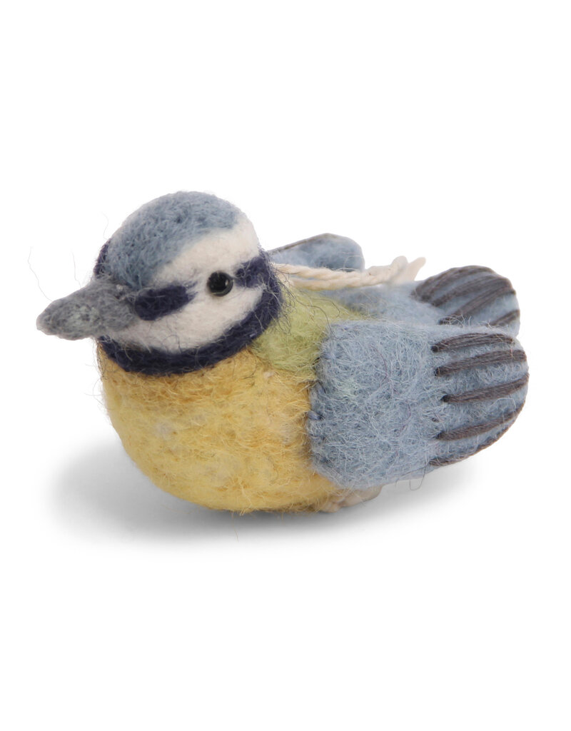 Gry & Sif Vilten vogel - blauw-geel